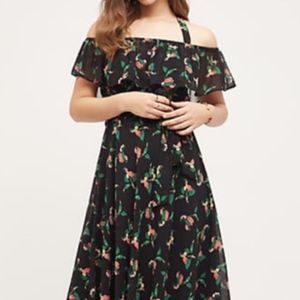 Anthropologie Black Off-the-Shoulder Dress